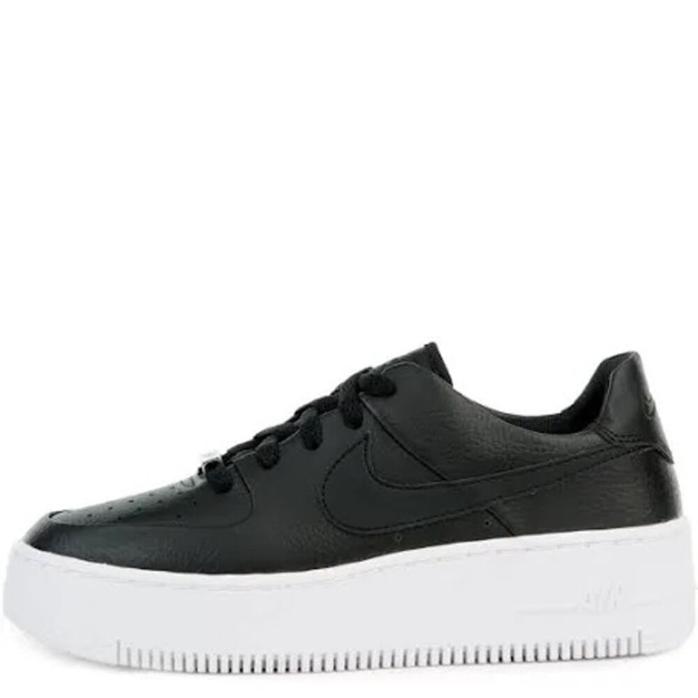 Nike Air Force 1 Sage Low Black Women’s 9 | Platform AF1 Sneakers EUC Streetwear - Picture 2 of 11